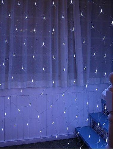  1,5 x 1,5 m LED-Lichternetz, wasserdichte Lichterketten für den Außenbereich, mehrfarbige Lichterketten als Weihnachts-, Hochzeits-, Garten- und Feiertagsdekoration