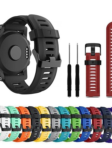  Ver Banda para Garmin Fenix ​​3 HR Fénix 3 Fenix 7X / 6X / 5X / 3 Sapphire Fenix 6X Pro / 5X Plus / 3 HR Descent Mk1 Mk2 Mk2i D2 Delta PX / Bravo / Charlie Silicona Reemplazo Correa 26mm Transpirable