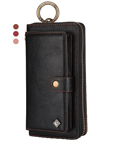  puhelin Etui Käyttötarkoitus iPhone 16 iPhone 15 Pro Max Plus iPhone 14 13 12 11 Pro Max Mini X XR XS Max 8 7 Plus Lompakkokorttikotelo Irroitettava Magneetti Koko vartalon suoja Retro aitoa nahkaa