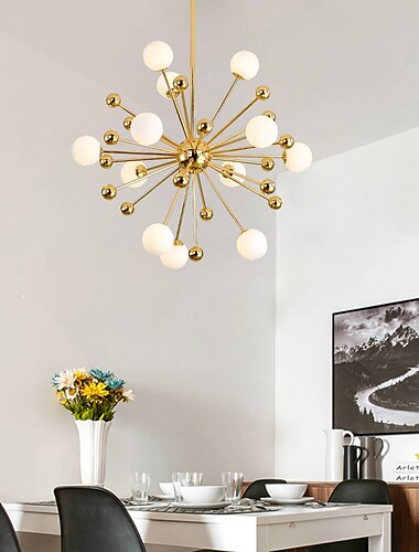  80 cm spoetnik design kroonluchter metalen spoetnik gegalvaniseerd moderne nordic stijl 220-240v