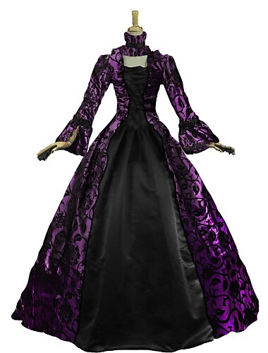  Rococò Vittoriano Abito da cocktail Lunghezza lunga Vestito Costume da festa Mascherata A poeta Taglie Forti Abito da ballo Taglie Forti Normale Per donna Reale Feste Balli di fine anno Carnevale di
