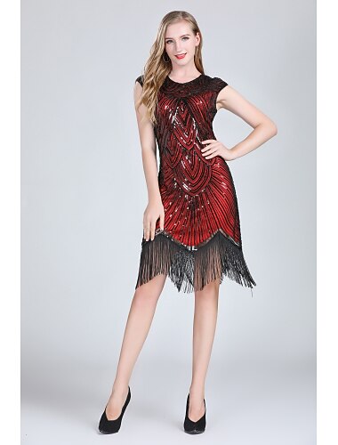  Latein-Tanz Tanzbekleidung Kleid Quaste Pailetten Pailletten Damen Leistung Party Ärmellos Normal Polyester
