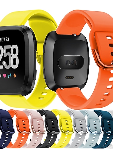  Ver Banda para Fitbit Versa 2 / Versa Lite / Versa SE / Versa Silicona Reemplazo Correa Suave Transpirable Correa Deportiva Pulsera