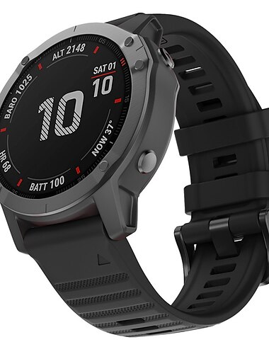  Bracelet de Montre  pour Garmin Fenix 7 Pro 6 5 Plus Epix Pro 47mm Approach S70 47mm S62 S60 Forerunner 955 255 945 745 Instinct 2 Marq Descent Quatix 22mm Silicone Remplacement Sangle Ajustement