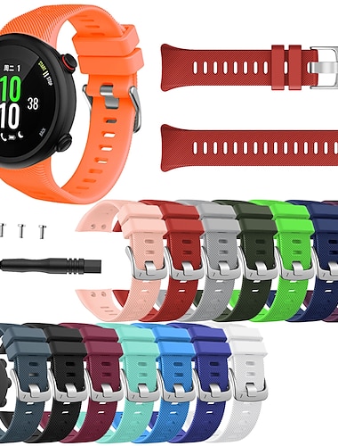  Horlogeband voor Garmin Forerunner 45/45s Siliconen Vervanging Band met verwijderingstool Ademend Sportband Polsbandje