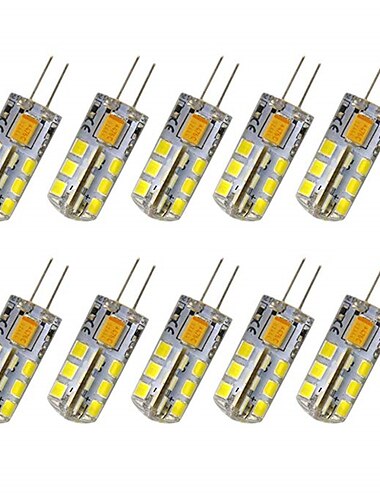  10st hög ljusstyrka g4 3w 24 smd 2835 260 lm varm vit / sval vit t dekorativa majslökor ac / dc 12 v