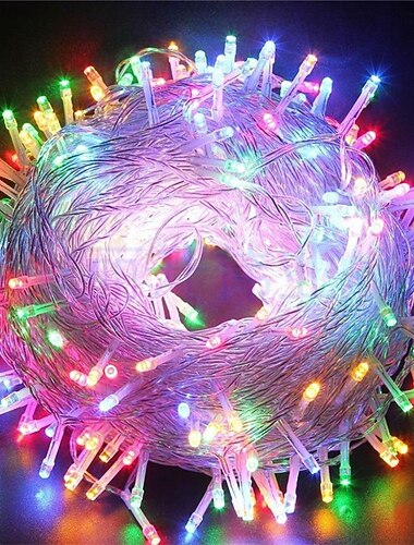  St. Patrick's Day Ljus 10m Flexibla LED lysrör Ljusset String Lights 100 LEDs 1st Varmvitt Vitt Rött Nyårs Vattentåliga Fest Dekorativa 220-240 V 110-120 V