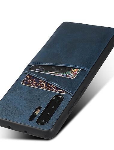  Handy Hülle Handyhüllen Für Huawei P30 P30 Pro P30 Lite P20 Pro P20 lite Mate 30 Mate 30 Pro Rückseite Ledertasche Kreditkartenfächer Feste Farbe PU-Leder