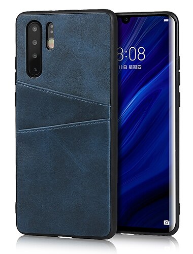  telefoon hoesje Voor Huawei P30 P30 Pro P30 Lite P20 Pro P20 lite Mate 30 Mate 30 Pro Achterkant Leren etui Kaarthouder Effen Kleur PU-nahka