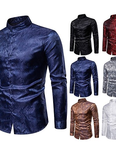  Punk & Gothique Victorienne Steampunk Blouse / Chemise Médecin de la peste Jacquard Homme Carnaval Mascarade Soirée Carnaval de Venise Adulte Chemise Printemps Automne