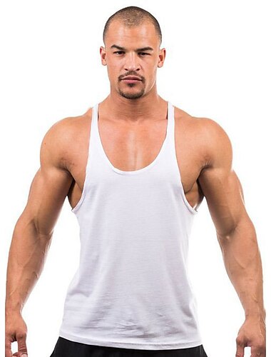  Herren Tank Top Running Sport Top Fitnesshemd Weste / Fahrradweste Sommer Baumwolle Atmungsaktiv Schnelltrocknend Feuchtigkeitsableitung Fitness Fitnesstraining Bodybuilding Sportbekleidung
