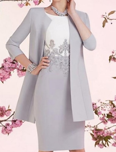  Damesomslag Moeder Wraps Wraps voor bruiloftsgasten Dames Jasje / jack Blijf warm 3/4 mouw Stretchstof Bruiloftsomslagen Met Pure Kleur Voor Bruiloft gast Lente zomer