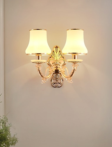  Хрустальные винтажные настенные светильники в скандинавском стиле, настенные бра для гостиной, спальни, железный настенный светильник, 220-240 В