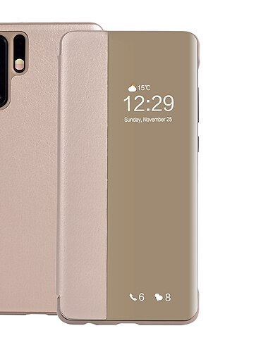 Handy Hülle Handyhüllen Für Huawei Mate 40 Pro + P10 Huawei Mate 20 pro Hwawei P40 P30 P20 Pro Lite Klappetui mit Sichtfenster Durchscheinend Ganzkörperschutz Einfarbig PU-Leder