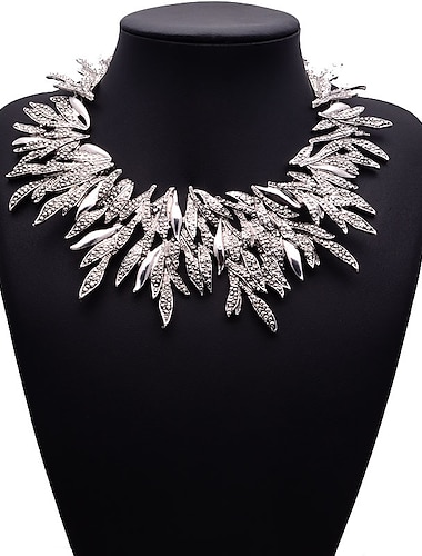  Collar Necklace For Women's Festival Chrome Leaf