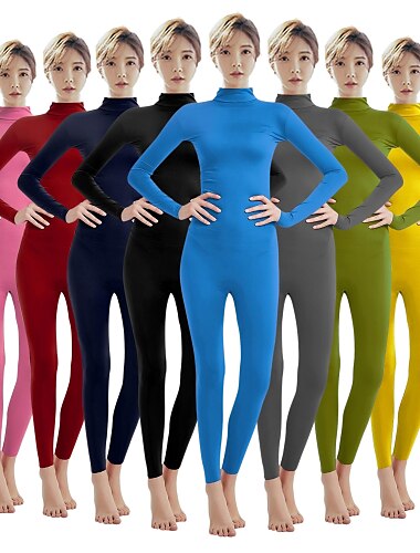  Zentai-kostymer Cosplay-kostym Kattdräkt Karnevalsdräkt Helkroppsdräkt kungens dag Herr Dam Kön Solid färg Spandex Lycra Kostym för Halloween Karnival Maskerad Vuxna