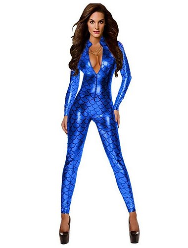  Schijf Jaren '80 Cosplay kostuum Outfits Jumpsuit Diva ABBA Effen Kleur Dames Halloween Carnaval Maskerade Feest Halloween Volwassenen Turnpakje / Onesie