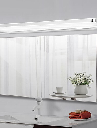  Led vanity light spiegel front lamp rvs spiegel koplamp 28.3in 16 w led badkamer make-up lamp vochtwerende eenvoudige acryl