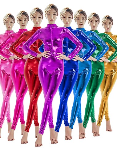  全身タイツ モーフスーツ コスプレ衣装 キャットスーツ カーニバルコスチューム フルボディスーツ 男性用 女性用 性別 ソリッド ラテックス スパンデックスライクラ コスチューム のために クリスマス ハロウィーン カーニバル 成人