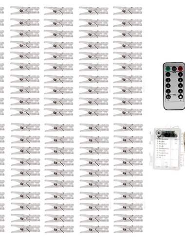  foto clip lichtslingers 10 m met 100 clips led kerstverlichting voor slaapzaal party guirlande kerstversiering partij bruiloft kerst lichtslingers