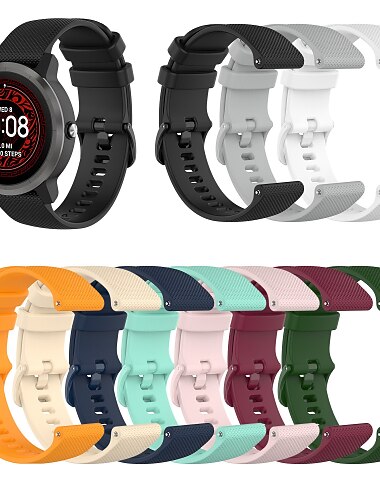  Ремешок для часов для Garmin Подход S42 / S40 / S12 силиконовый Замена Ремень 18mm 20mm 22mm Дышащий Спортивный ремешок Браслет