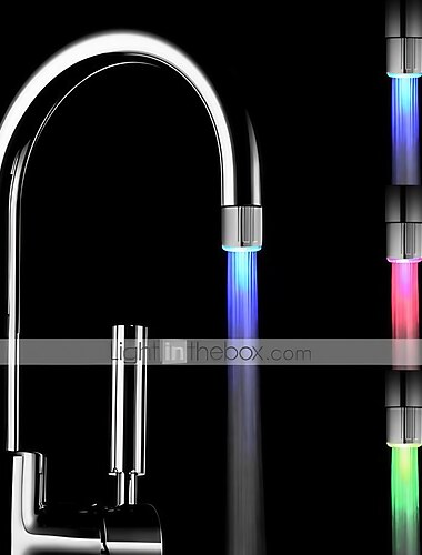  светодиодный светильник, водопроводный кран, датчик температуры, rgb, светящийся светодиодный поток для душа, смеситель для душа в ванной, 3 смены цвета