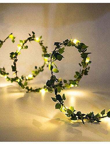  2m Verlichtingsslingers 20 LEDs SMD 0603 1pc Warm wit Thanksgiving Day Kerstmis Waterbestendig Feest Decoratief Voeding Via USB Batterijen aangedreven