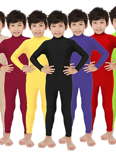 Jumpsuit Kroppsdräkt Karnevalsdräkt Helkroppsdräkt Barn Pojkar Flickor Berlock Vanlig Sportig N / A Lycraspandex Kostym för Formell Sport & Utomhus Gata Nyår Barn