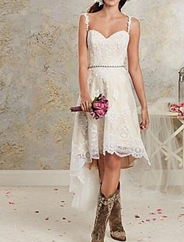  Reception Vintage 1940s / 1950s Simple Wedding Dresses Wedding Dresses A-Line V Neck Half Sleeve Tea Length Satin Bridal Gowns With Pleats 2024