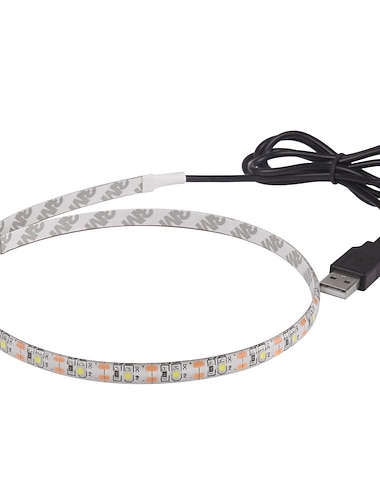  1m bandes lumineuses led flexibles 30 leds 2835 smd 5mm 1pc blanc chaud blanc froid rgb étanche usb décoratif 5 v alimenté par usb