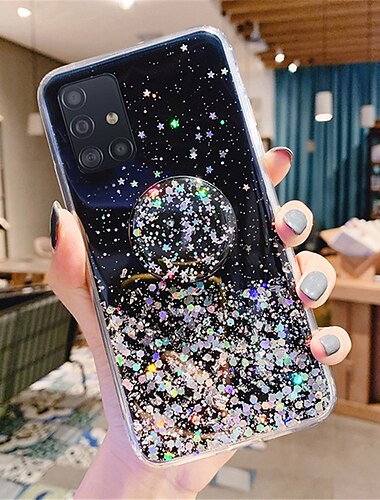  Handy Hülle Handyhüllen Für Samsung Galaxy S24 S23 S22 S21 S20 Plus Ultra A73 A53 A33 A72 A52 A42 S25 Ultra Rückseite mit Halterung Ganzkörperschutz Glänzender Schein Himmel Glänzender Schein TPU