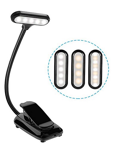  Lampe de lecture Rechargeable / Protection des Yeux / Ajustable Moderne contemporain Alimenté par Port USB Pour Chambre à coucher / Bureau / Bureau de maison DC 5V Blanche / Noir