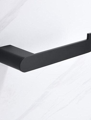  Toilettenpapierhalter neues Design Edelstahl lackiert Badregal Wandmontage mattschwarz 1St