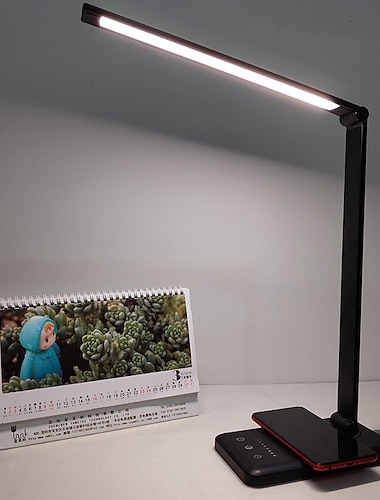  lampă de birou cu led usb protecție ochilor telefon mobil încărcător fără fir port de încărcare cameră de studiu birou dc 5v 5 oprire reglare luminozitate