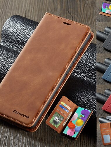  Чехол для телефона для Samsung Galaxy S24 S20 Plus S20 Ultra S20 S25 Ultra полный чехол кожаный кошелек с подставкой флип-кошелек однотонная натуральная кожа TPU
