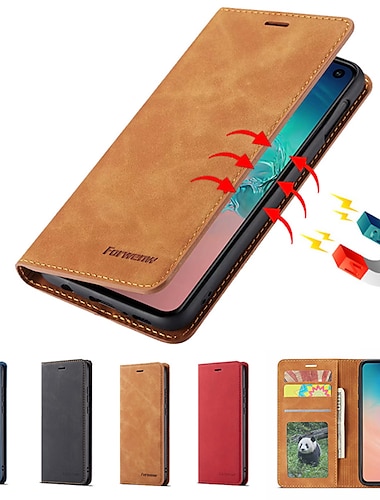  telefoon hoesje Voor Huawei P40 P30 P20 Mate 20 Pro Wallet Card Case Volledig lichaamsbeschermend Magnetische Flip Standaard Effen PU-nahka