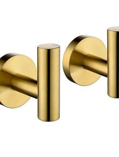  γάντζος ρόμπας μπάνιου νέου σχεδίου ανοξείδωτος τοίχος χρυσός 2 τεμ