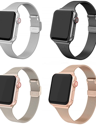  Παρακολουθήστε το συγκρότημα για Apple Watch Series 8 7 6 5 4 3 2 1 SE Ανοξείδωτο Ατσάλι Αντικατάσταση Λουρί Μιλανέζικη Πλέξη Περικάρπιο