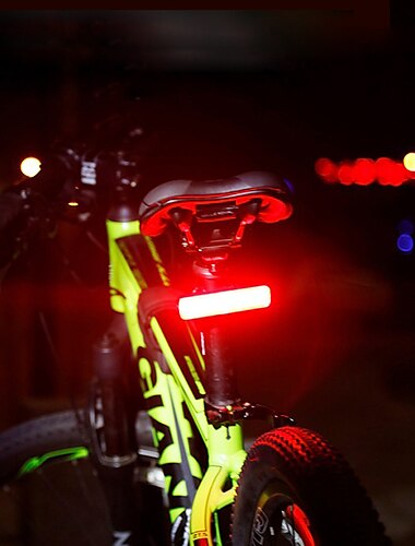  led cykel ljus bakljus led cykel vidvinkel snabbvridning färggradient li-polymer 120 lm uppladdningsbart batteri röd flerfärgad dubbel ljuskälla färg cykling / cykel