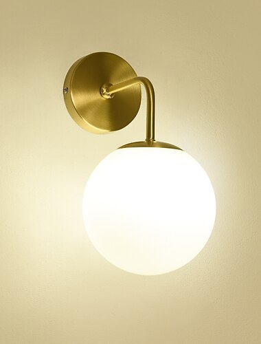  Lightinthebox moderne Wandleuchten im nordischen Stil, Wandleuchten, Wohnzimmer, Schlafzimmer, Kupfer-Wandleuchte, 220–240 V, 40 W