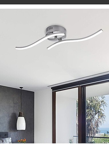  Zwei-Wellen-LED-Beleuchtung Wohnzimmer einfache moderne Wohnzimmer Deckenleuchte 12w