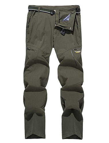  Men's Hiking Pants Trousers Summer Outdoor Waterproof Comfort Breathable Quick Dry Spandex Zipper Pocket Pants / Trousers Bottoms Dark Grey Black Dark Green Khaki Hunting Fishing Climbing M L XL XXL