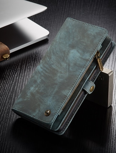  Handy Hülle Handyhüllen Für Samsung Galaxy S25 S25 Edge S24 S23 S23 FE S22 S21 Ultra Plus A56 A36 A16 Brieftaschenhülle Reisverschluss Ständer Stoßfest PU-Leder