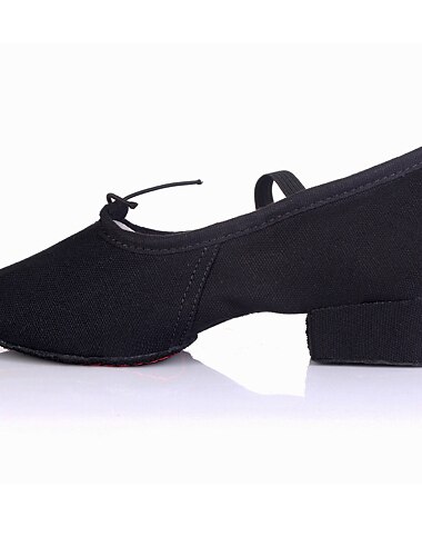  Damen Balletschuhe Schuhe für den lateinamerikanischen Tanz Ballsaal Praxis Schuhe Ausbildung Praxis 2022 Niedriger Absatz Gummiband Slipper Weiß Schwarz Rosa