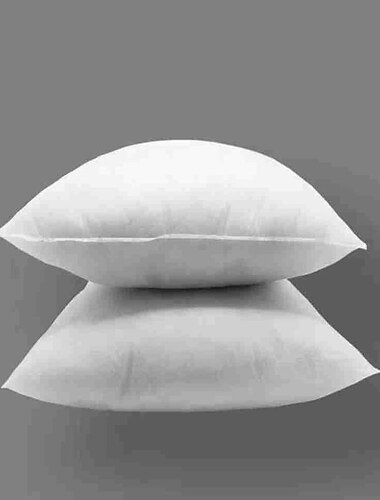  2 Stück Kisseneinlage komprimierte Packung reine Baumwolle weiß 50x50cm geeignet für Kissenbezug Größe 45x45cm Außenkissen für Sofa Couch Bett Stuhl