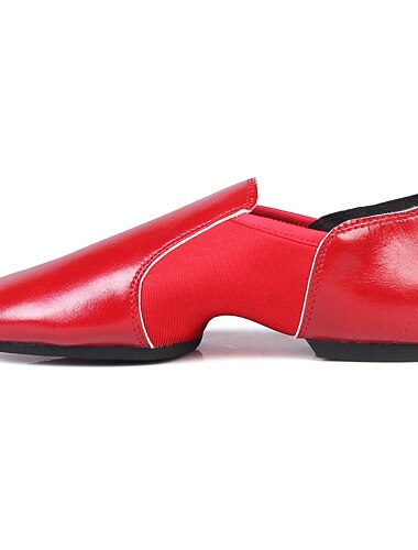  Damen Jazztanzschuhe Tanzschuhe Ausbildung Leistung Praxis Flach, Ballerina Weichere Einlegesohle Starke Ferse Halbschuhe Elastisch Slipper Schwarz Kamel Rot