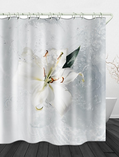 ستارة دش قماشية مقاومة للماء بطباعة رقمية جميلة ورائعة للحمام ديكور منزلي مغطى ستائر حوض الاستحمام وبطانة مع خطافات