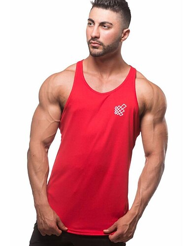  Per uomo Canotta da corsa Canotta per allenamento Senza maniche Superiore Cotone Traspirante Morbido Asciugatura rapida Fitness Allenamento in palestra Allenamento attivo abbigliamento sportivo