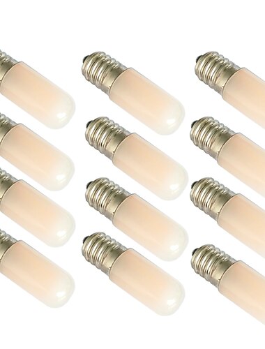  12pcs 1.5 w ledグローブ電球90 lm e14 e12 t10 2 ledビーズウォームホワイトホワイト180-265 v