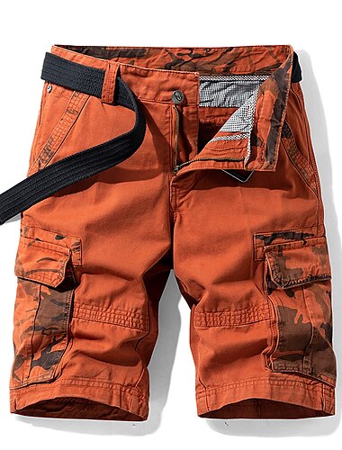  Herren Taktische Shorts Cargo-Shorts Shorts mit Camouflage-Muster Sommershorts Patchwork Einfarbig Tarnung Ripstop Atmungsaktiv Sport & Outdoor Militär Armeegrün Blau